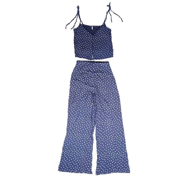 AMUSE SOCIETY Sunny Honey Cami Top and Bright Side Wide Leg Pants Matching Set - Picture 1 of 13